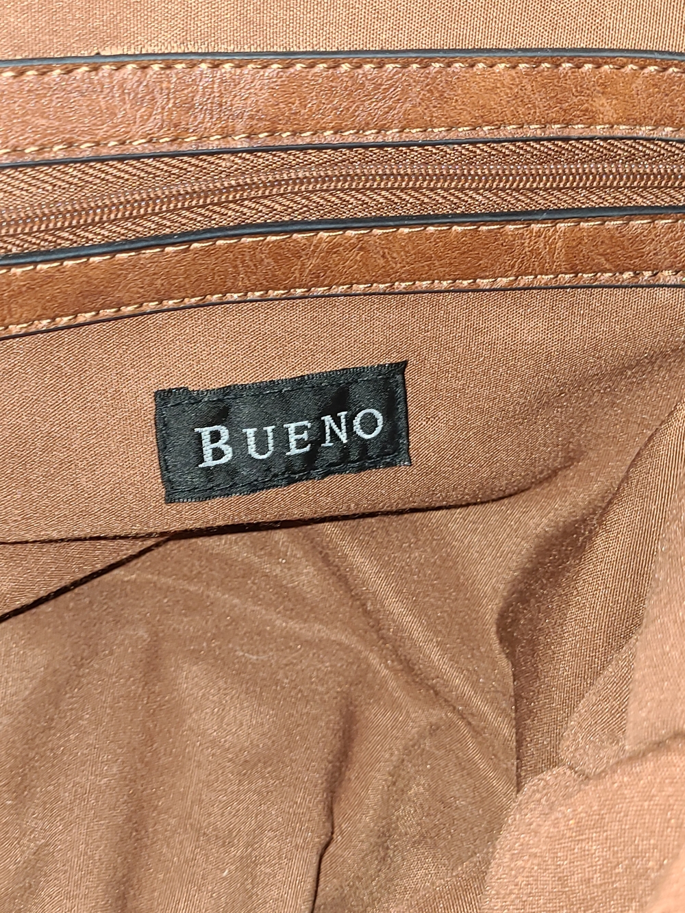 Bueno Brown Leather Tote with Tassel Charm - Picture 8 of 15